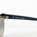 Dior Light Gold and Navy Double Bridge DiorChromic Sunglasses Coeur Cult Core