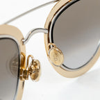 Dior Light Gold and Navy Double Bridge DiorChromic Sunglasses Coeur Cult Core