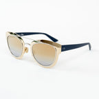 Dior Light Gold and Navy Double Bridge DiorChromic Sunglasses Coeur Cult Core