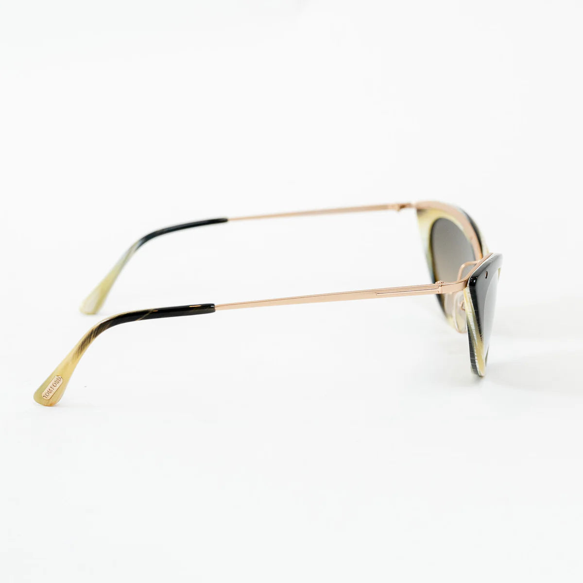 Tom Ford Rose Gold Black/White/Olive Frame Cateye Grace Sunglasses Coeur Cult Core