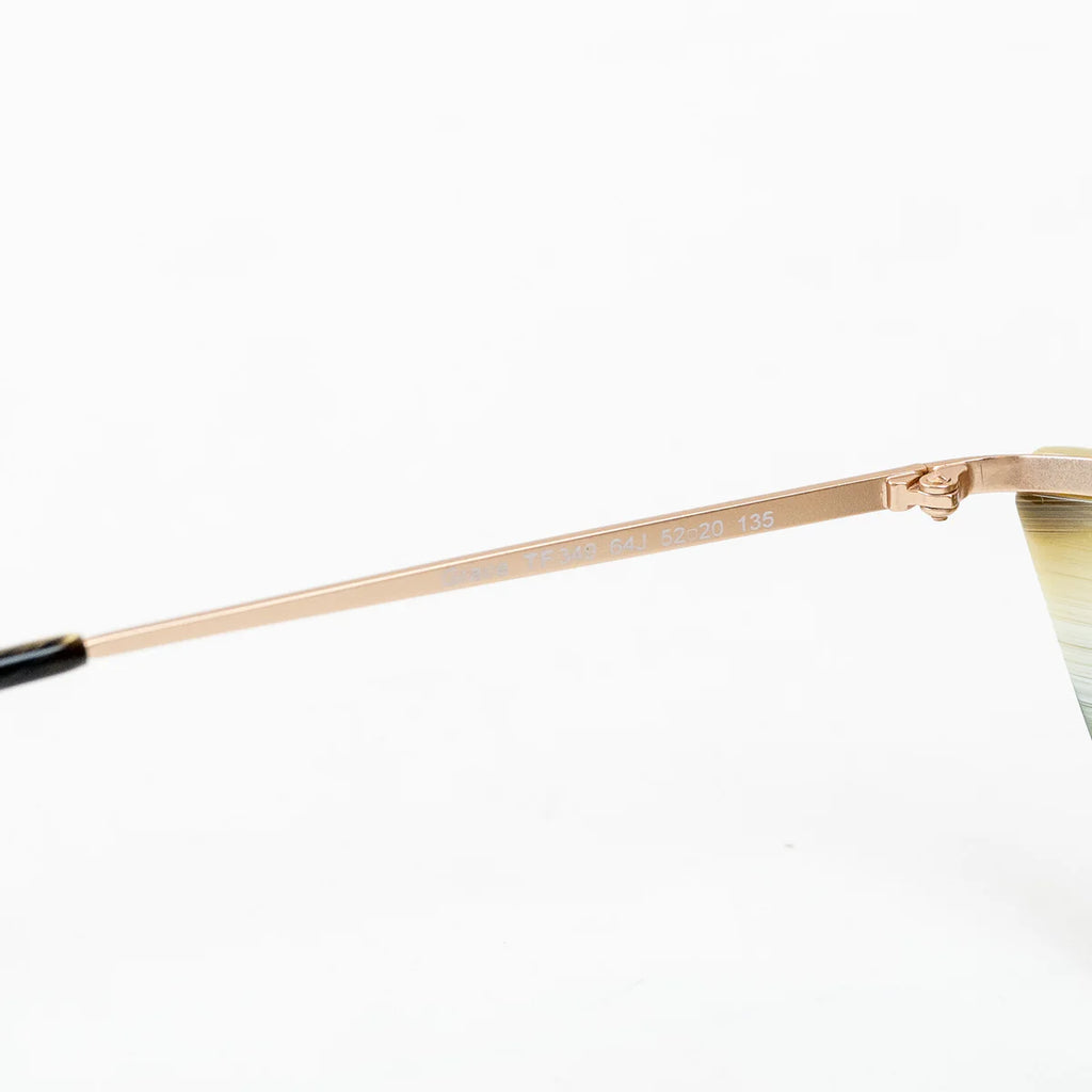 Tom Ford Rose Gold Black/White/Olive Frame Cateye Grace Sunglasses Coeur Cult Core