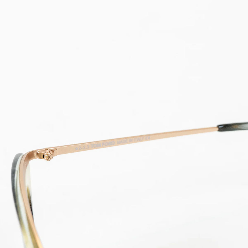 Tom Ford Rose Gold Black/White/Olive Frame Cateye Grace Sunglasses Coeur Cult Core