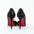 Christian Louboutin Black Velvet Iriza Pumps Size 39.5 Coeur Cult Core