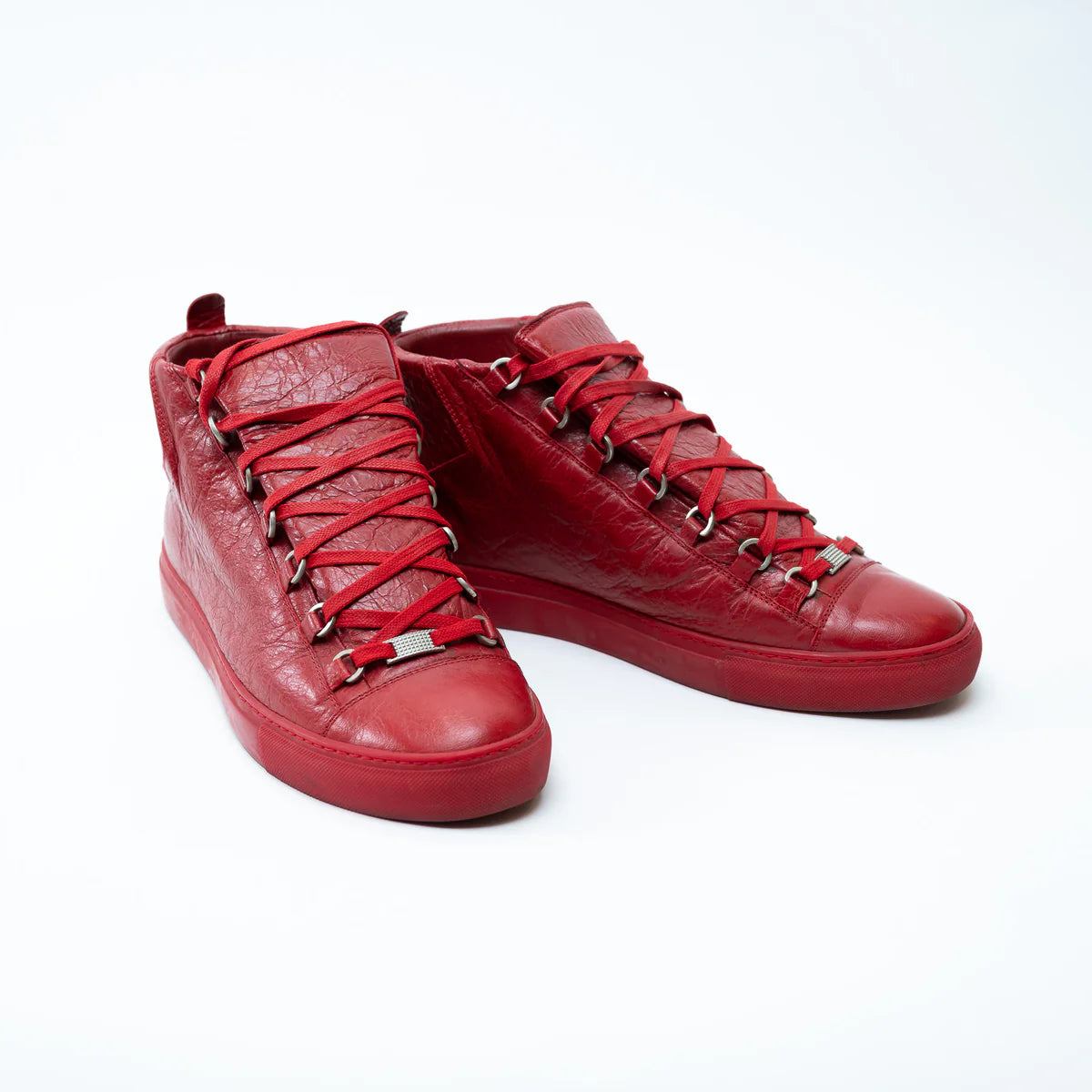 Balenciaga Arena Red High Top Sneakers Size 44 Coeur Cult Core