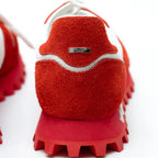 Louis Vuitton Red/White Low Top Sneakers Size 8.5 Coeur Cult Core