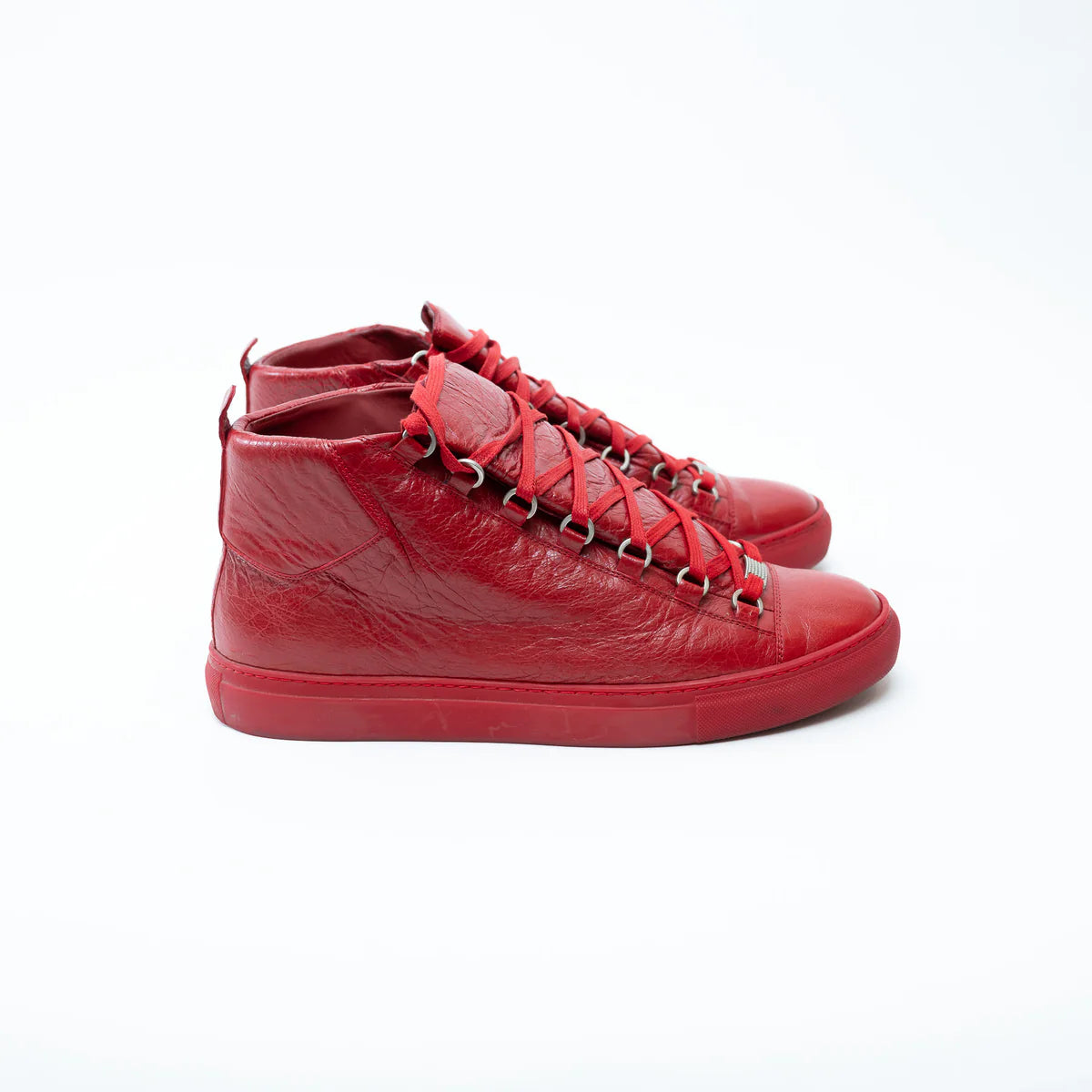 Balenciaga Arena Red High Top Sneakers Size 44 Coeur Cult Core