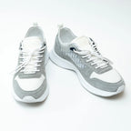 Dior White and Grey Low Top Sneakers with Oblique Detail Size 43
