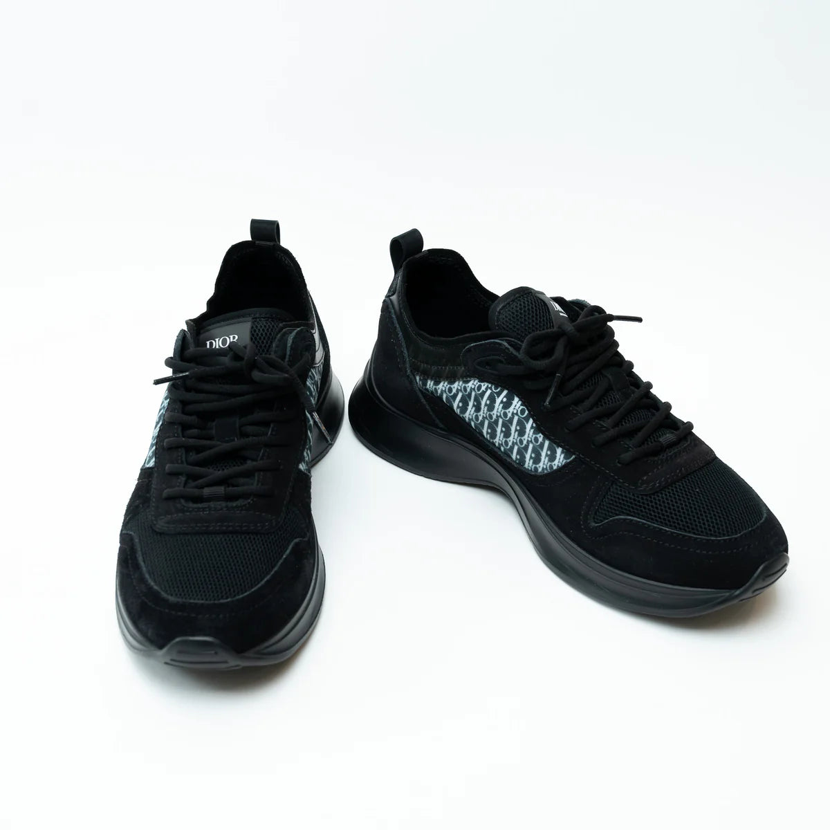 Dior Black Low Top Sneakers with Oblique Detail Size 43 Coeur Cult Core
