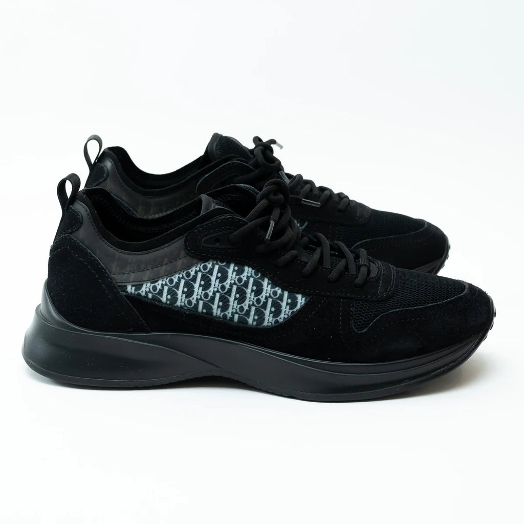 Dior Black Low Top Sneakers with Oblique Detail Size 43 Coeur Cult Core