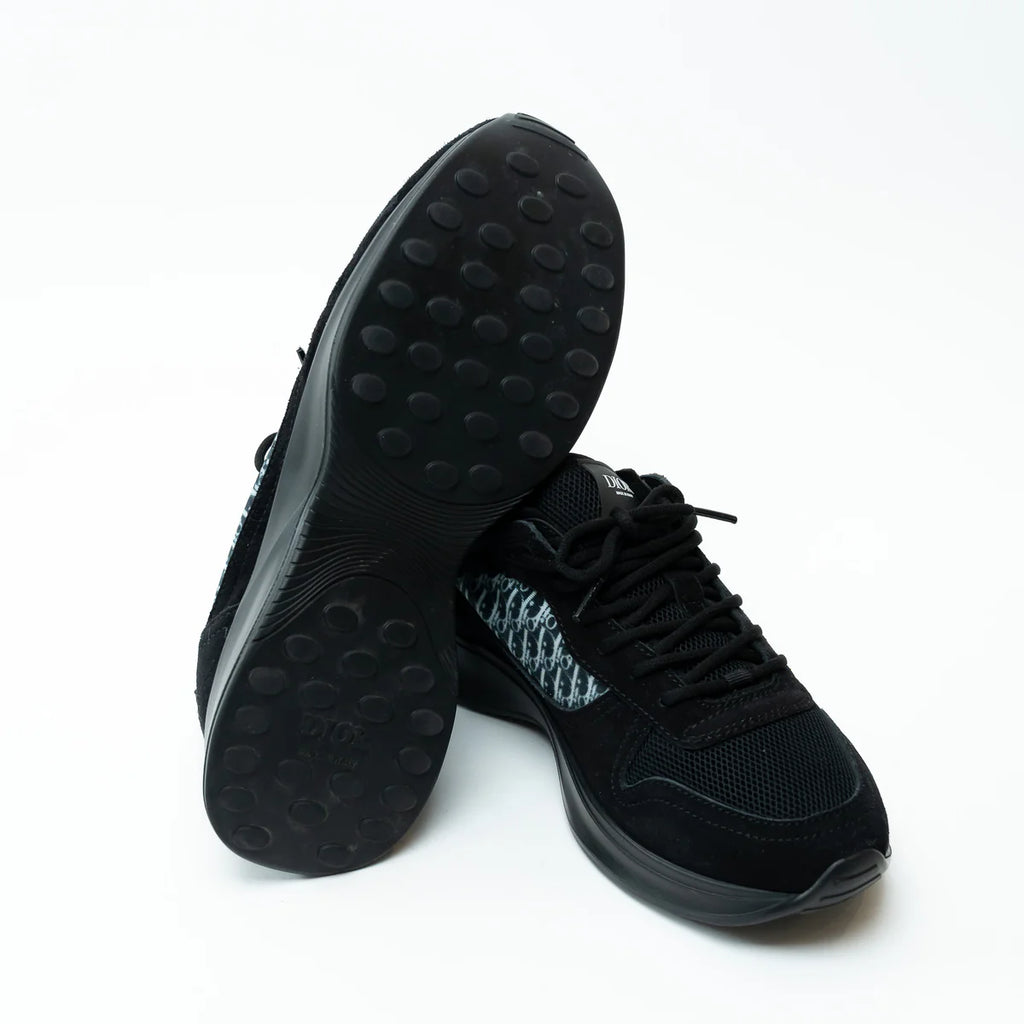 Dior Black Low Top Sneakers with Oblique Detail Size 43 Coeur Cult Core