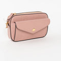 Mauve GG Embossed Leather Mini Messenger Bag Coeur Cult Core