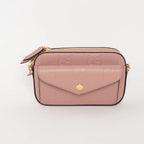 Mauve GG Embossed Leather Mini Messenger Bag Coeur Cult Core