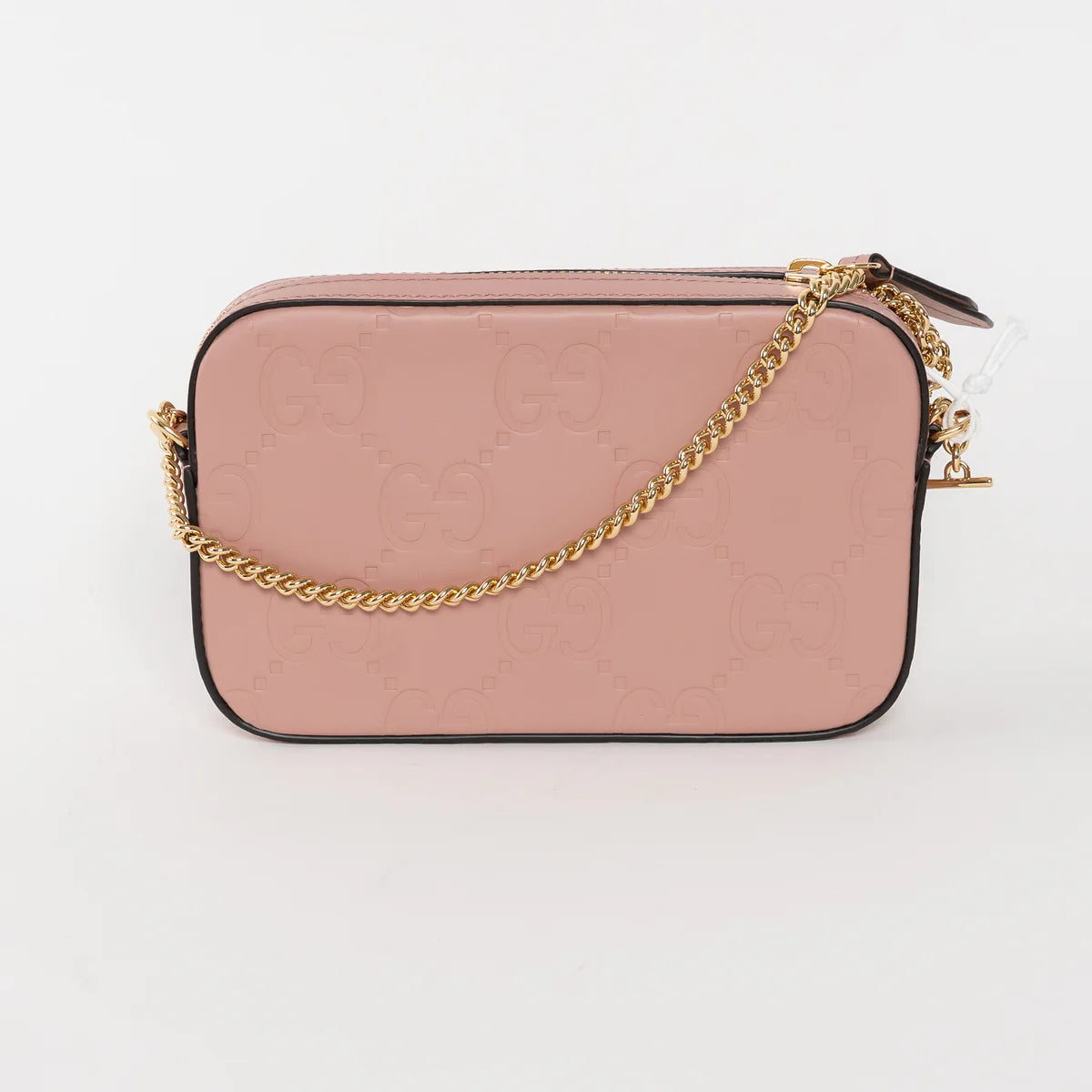 Mauve GG Embossed Leather Mini Messenger Bag Coeur Cult Core