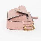 Mauve GG Embossed Leather Mini Messenger Bag Coeur Cult Core