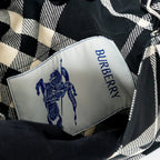 Black and White Check Trench Canvas Crossbody Bag