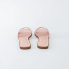 Rose Porcelaine Epsom Calfskin Leather Oran Sandals Size 37.5