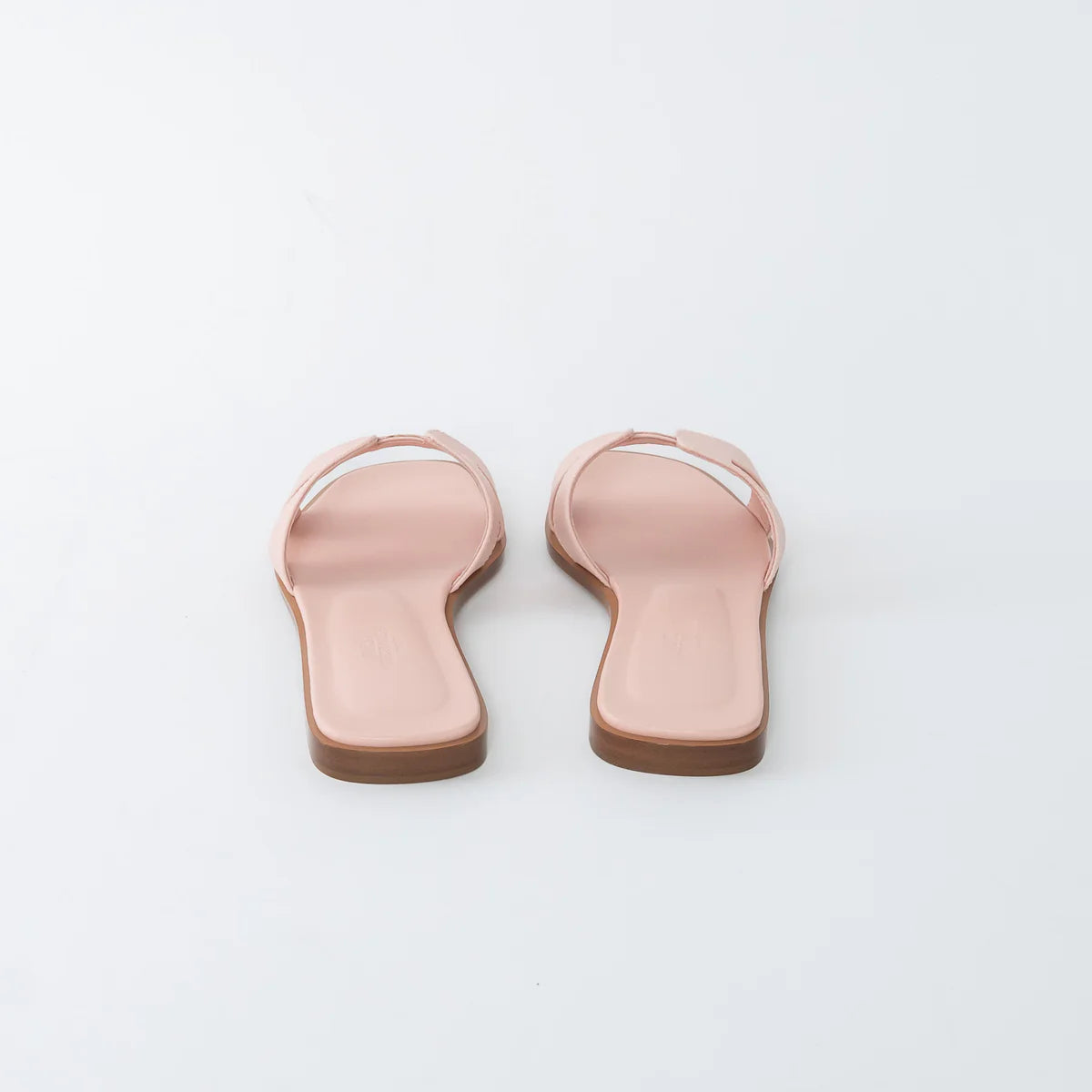 Rose Porcelaine Epsom Calfskin Leather Oran Sandals Size 37.5