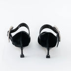 Black Velvet Faux Pearl Pumps Size 37