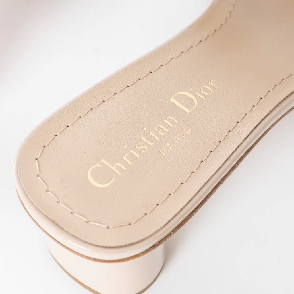 Beige Patent Leather C'est Sandals Size 37.5/39