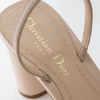 Beige Patent Leather C'est Slingback Sandals Size 38/38.5