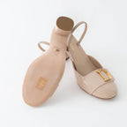 Beige Patent Leather C'est Slingback Sandals Size 38/38.5