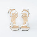 White Satin Wonder Tulip Sandals Size 38
