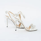 White Satin Wonder Tulip Sandals Size 38