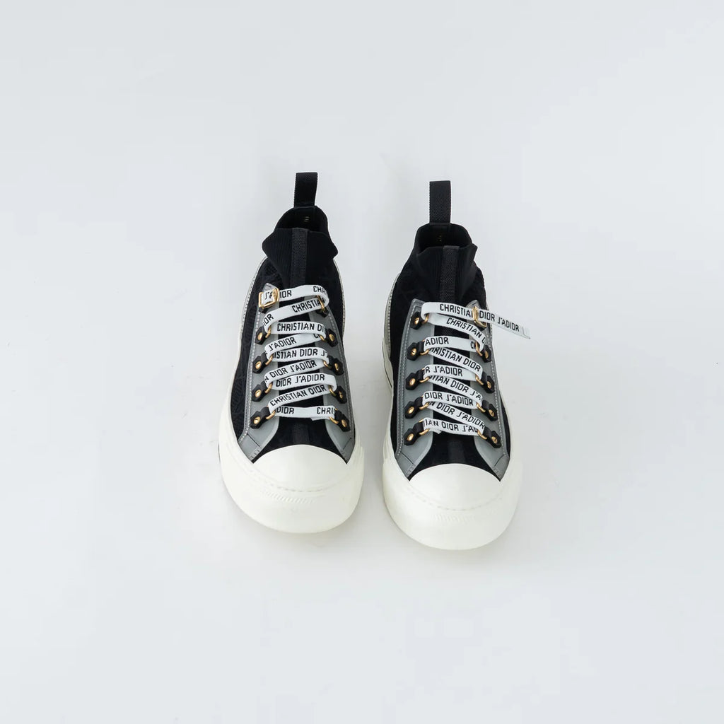 Black Cotton Knit Walk'n'Dior Sneakers Size 37/38