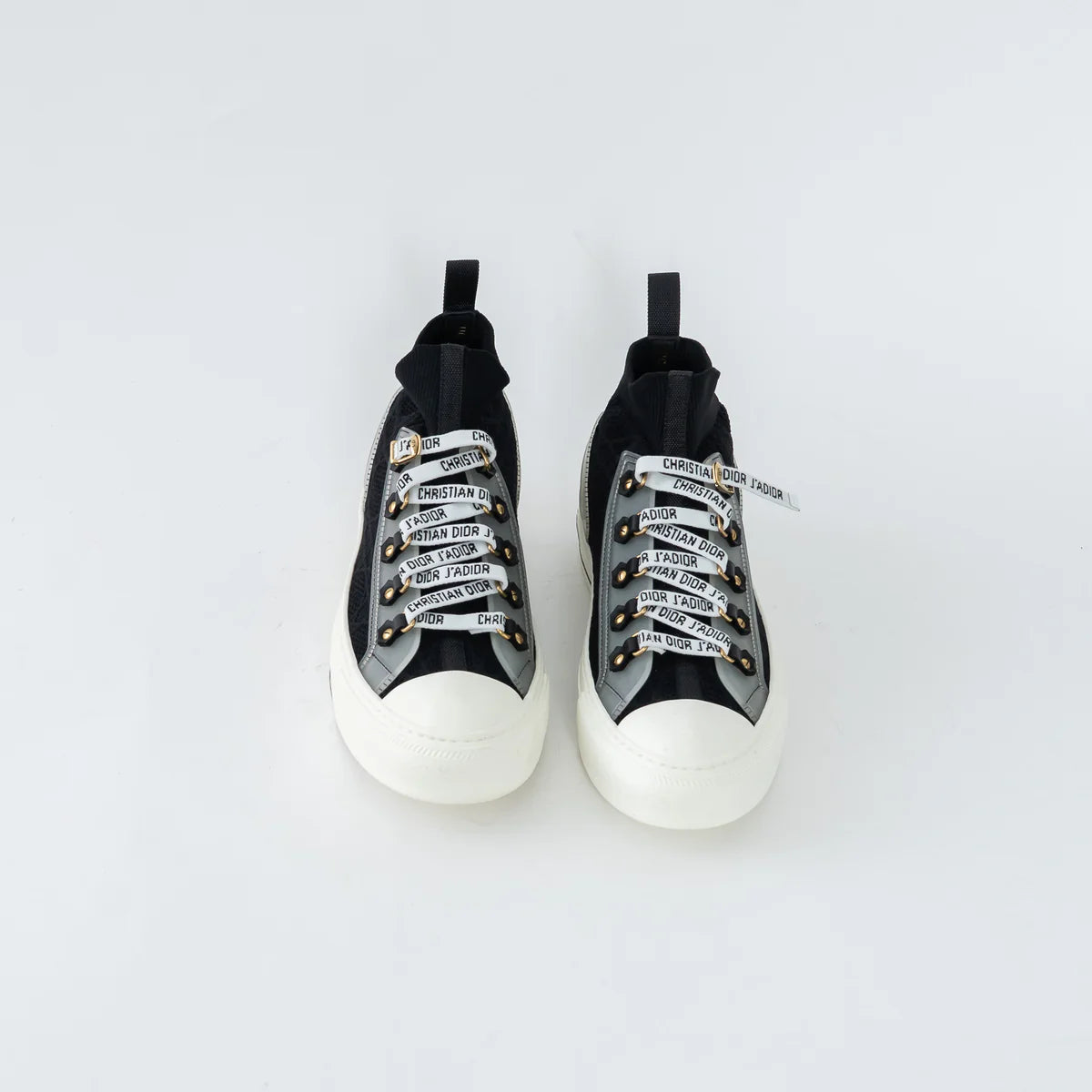 Black Cotton Knit Walk'n'Dior Sneakers Size 37/38