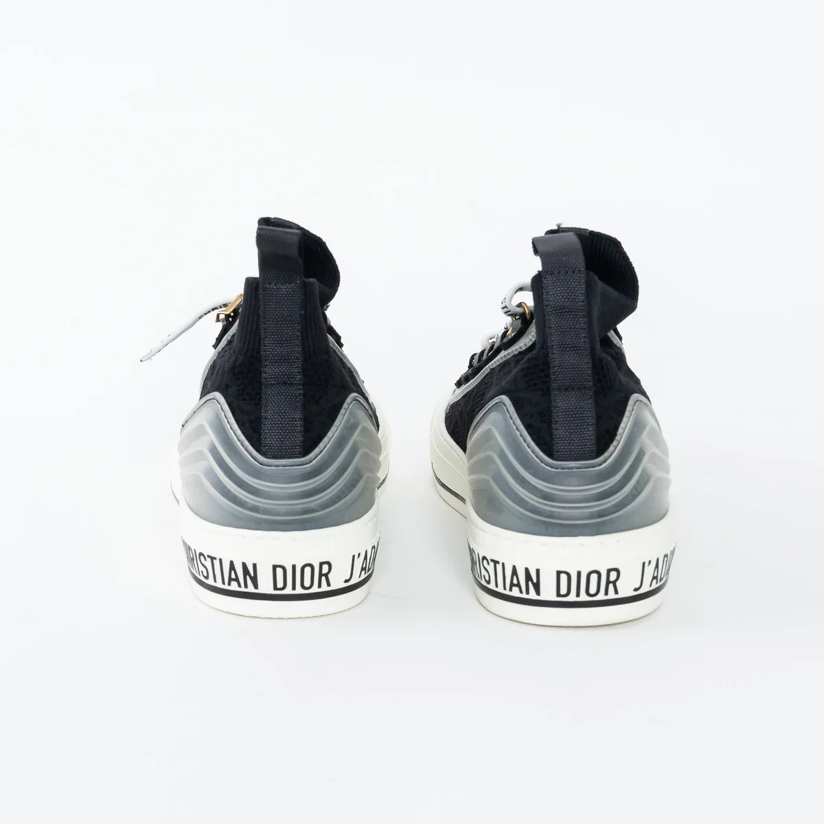 Black Cotton Knit Walk'n'Dior Sneakers Size 37/38