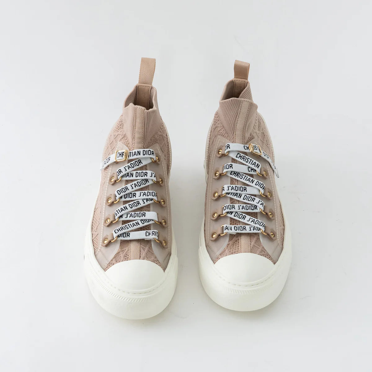 Tan Cotton Knit Walk'n'Dior Sneakers Size 37/39