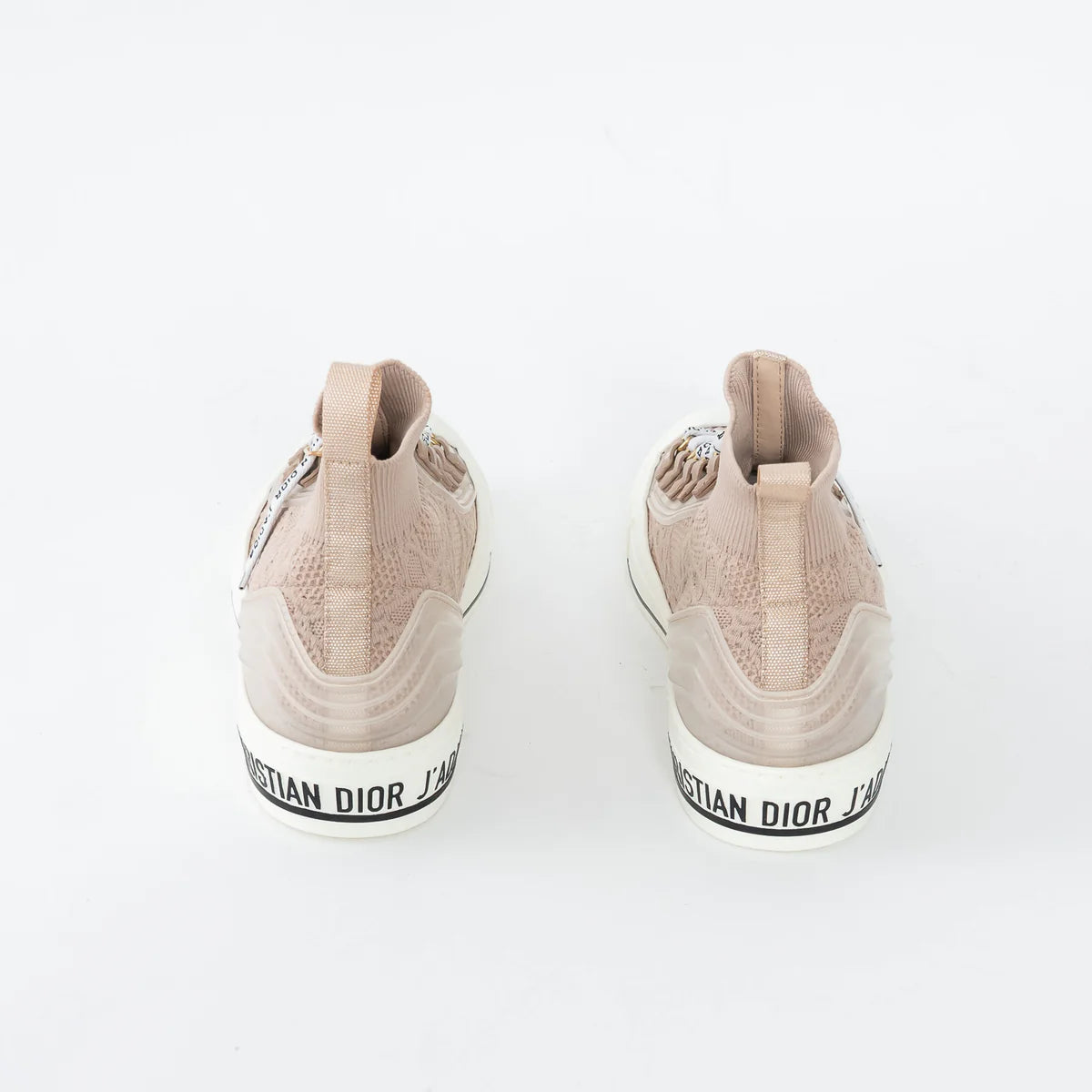 Tan Cotton Knit Walk'n'Dior Sneakers Size 37/39