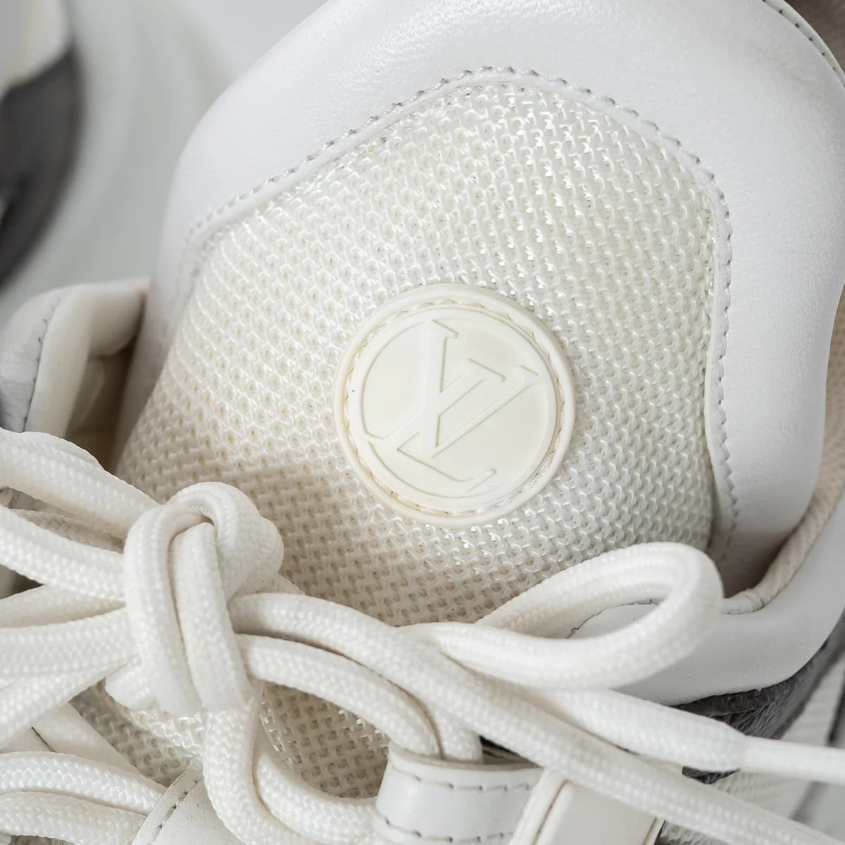 White Technical Fabric and Monogram Canvas Arclight Sneakers Size 38
