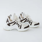 White Technical Fabric and Monogram Canvas Arclight Sneakers Size 38