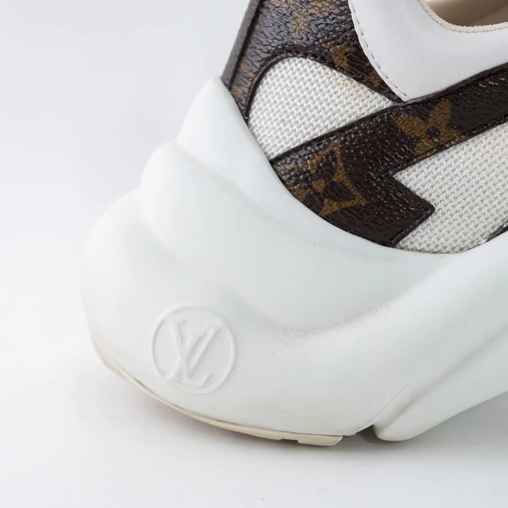 White Technical Fabric and Monogram Canvas Arclight Sneakers Size 38