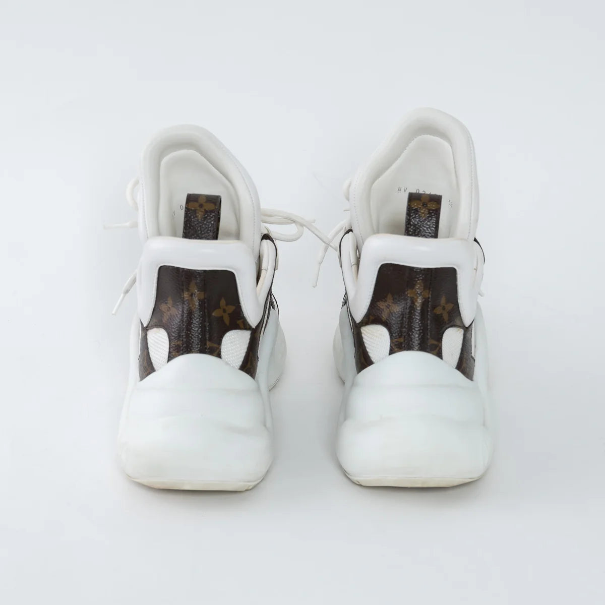 White Technical Fabric and Monogram Canvas Arclight Sneakers Size 38