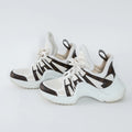White Technical Fabric and Monogram Canvas Arclight Sneakers Size 38