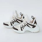 White Technical Fabric and Monogram Canvas Arclight Sneakers Size 38