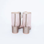 Blush Pink Mesh Booties with Camellia Detail Size 38