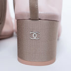 Blush Pink Mesh Booties with Camellia Detail Size 38