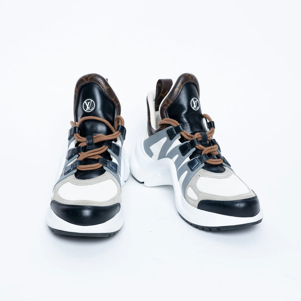 Leather and Monogram Canvas Arclight Sneakers Size 38