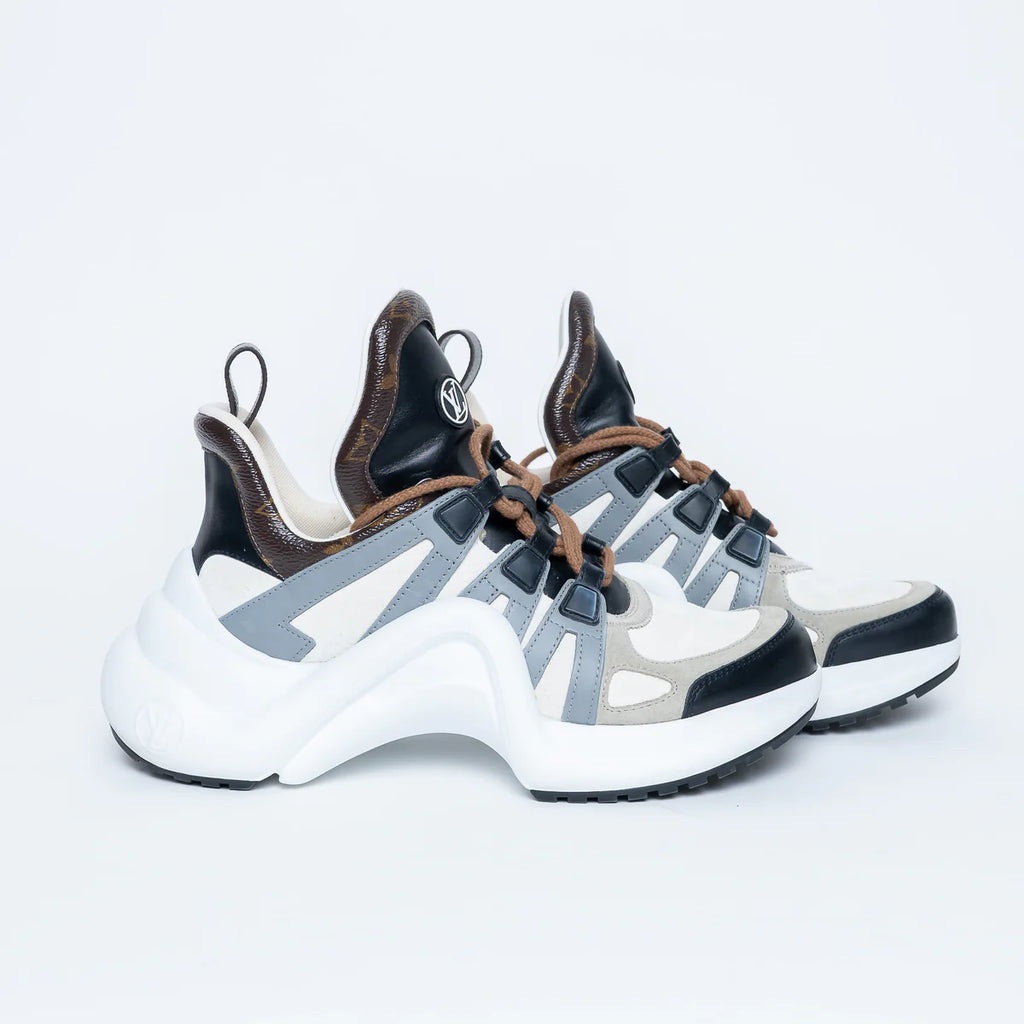 Leather and Monogram Canvas Arclight Sneakers Size 38