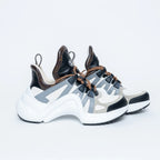 Leather and Monogram Canvas Arclight Sneakers Size 38