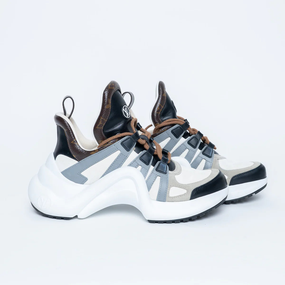 Leather and Monogram Canvas Arclight Sneakers Size 38