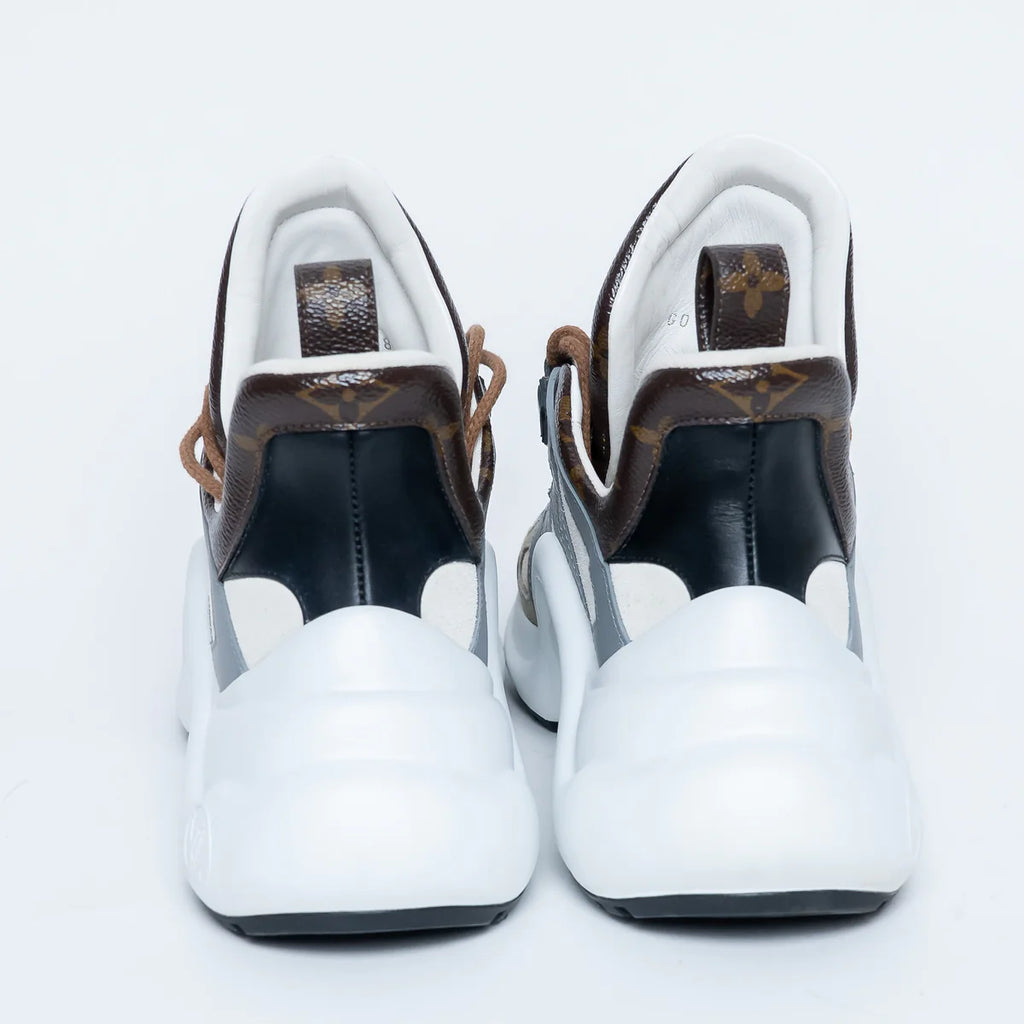 Leather and Monogram Canvas Arclight Sneakers Size 38