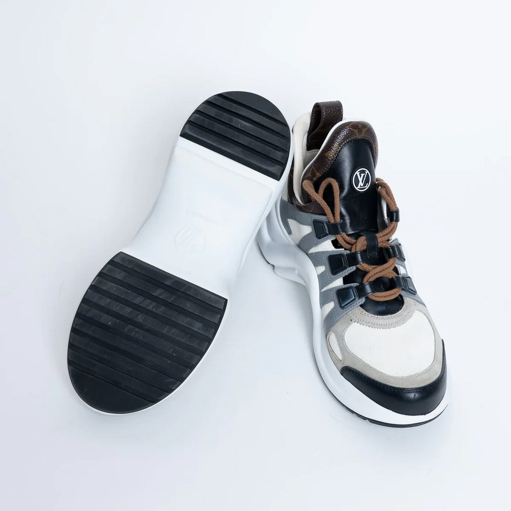 Leather and Monogram Canvas Arclight Sneakers Size 38
