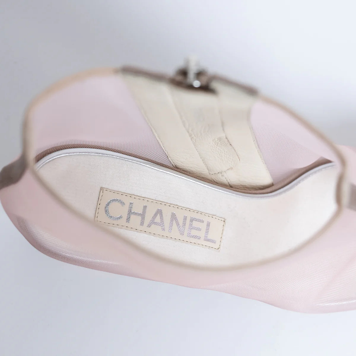 Blush Pink Mesh Booties with Camellia Detail Size 38