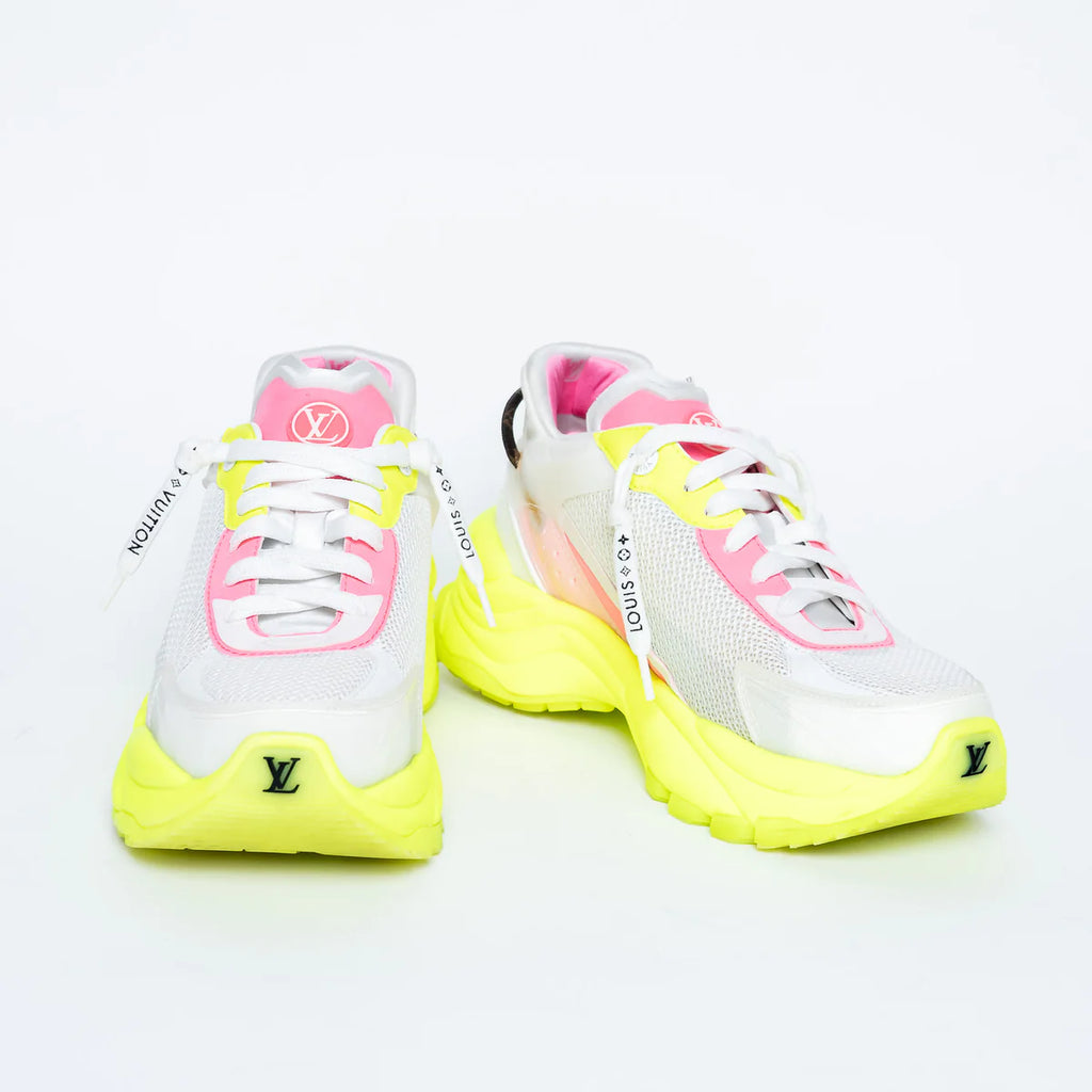 Bold Neon Technical Fabric Sneakers Size 38