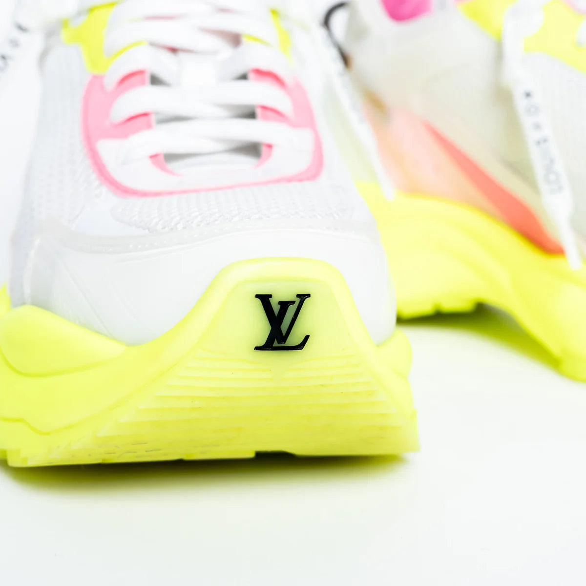 Bold Neon Technical Fabric Sneakers Size 38