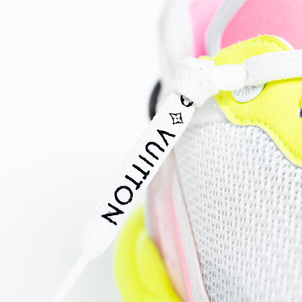 Bold Neon Technical Fabric Sneakers Size 38